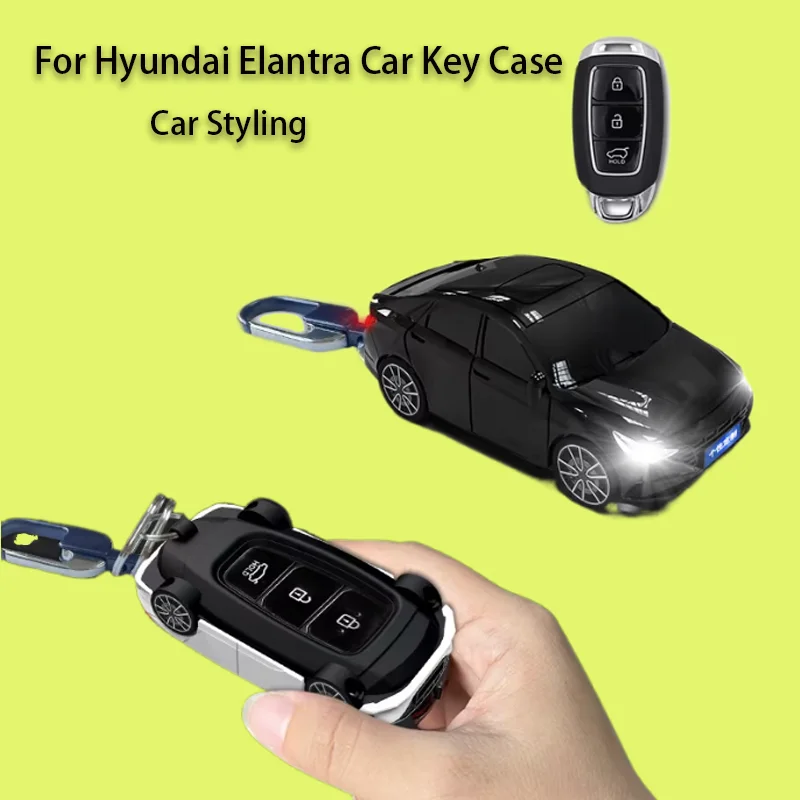 

For Hyundai Elantra Car Styling Model for I30 Ix35 KONA Encino Solaris Azera Grandeur Ig Accent Santa Fe Palisade Car Key Cover