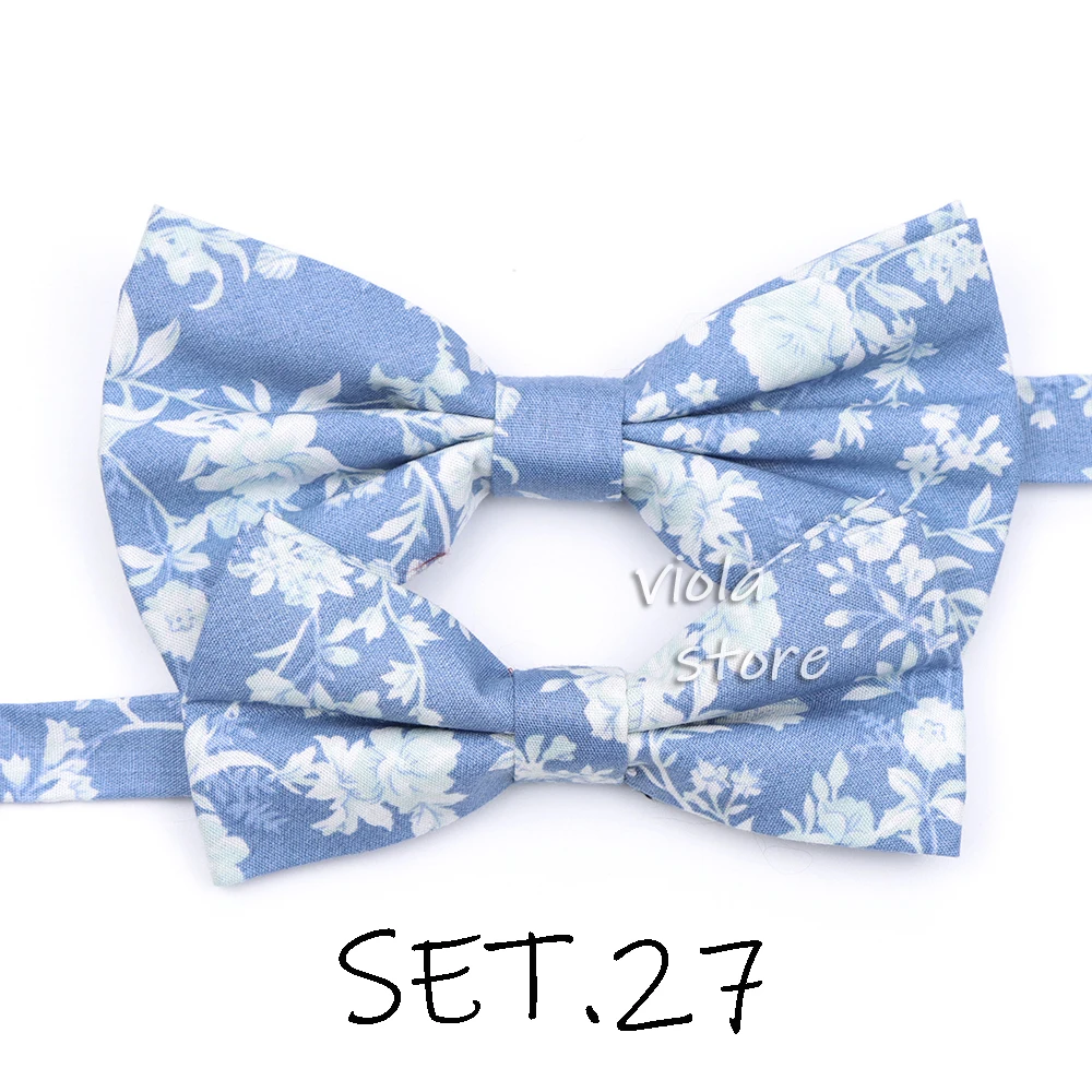 Moda 23 stili floreale genitore-figlio papillon set 100% cotone uomo bambini Pet Butterfly Party Dinner matrimonio papillon accessorio regalo