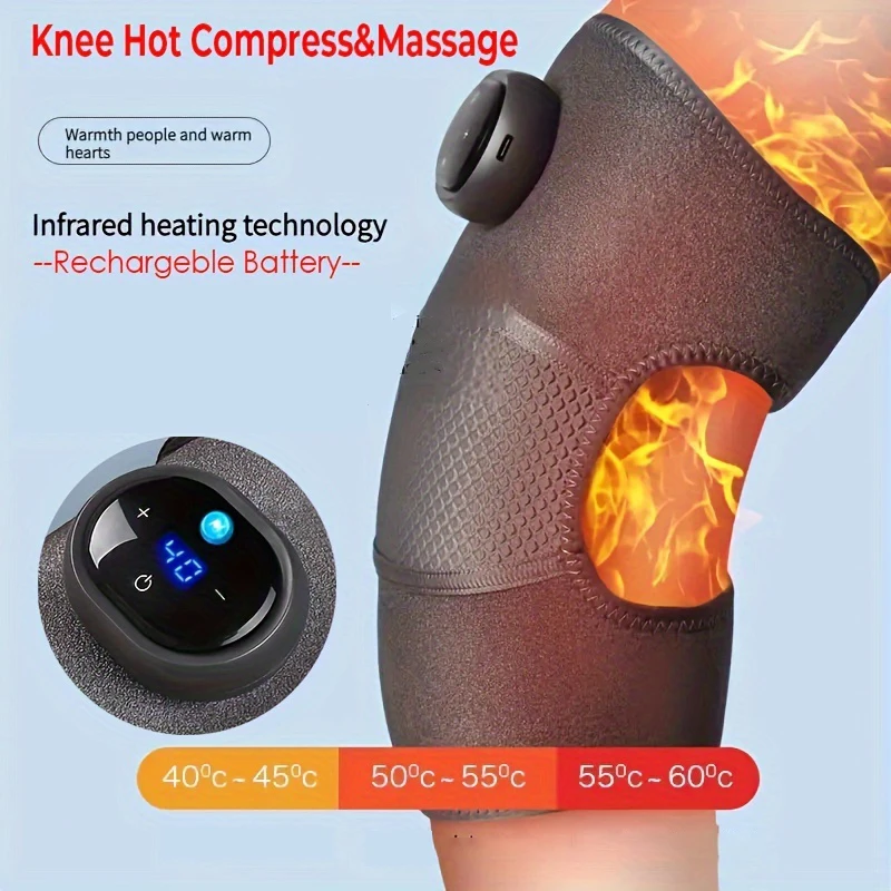 Heating Massage Knee Pads Electric Vibration Adjustable Universal Massage Protectors Knee Shoulder and Elbow Massages to Relax