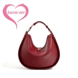 Bolso de cuero suave con abertura para mujer, bandolera minimalista de hombro con diseño de nicho, elegante, a la moda, novedad de 2024