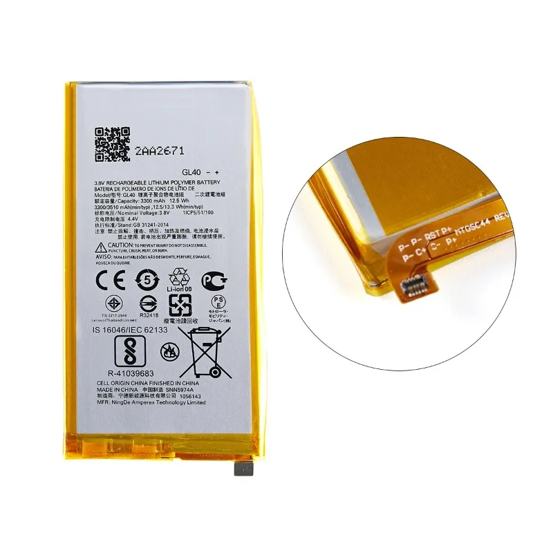 GL40 3510mAh Battery for Motorola Moto Z Play Droid XT1635 XT1635-01 XT1635-02 XT1635-03 Mobile Phone+Tools