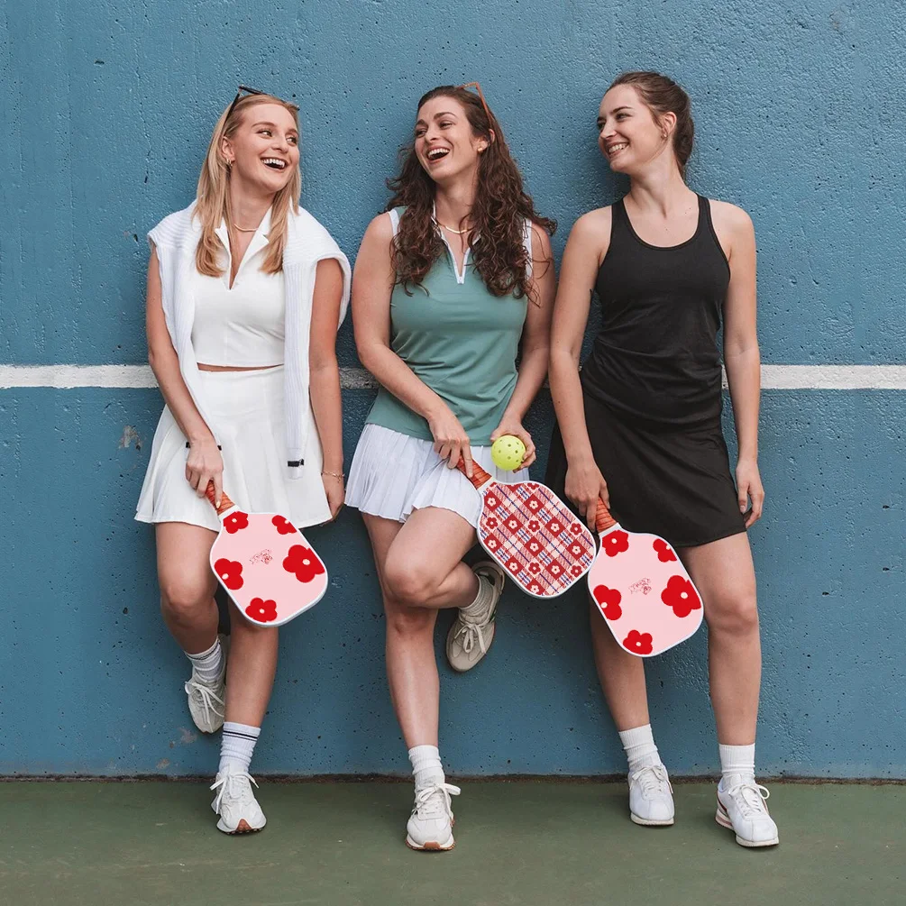 

Pickleball Set Pickleball Bag Thermoformed T700 Raw Carbon Fiber Pickleball Paddle Surface With Foam Edge Ergonomic Grip