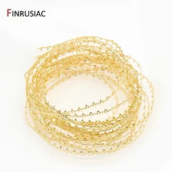 14K Gold Plated Korean Gemstone/Pearl Wire Handmade Jewelry Material Wire,DIY Jewellery Making Accessories