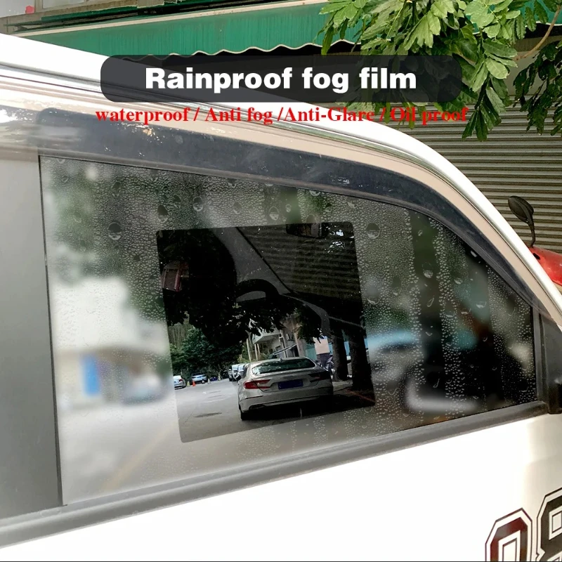 

2PCS Car Side Window Anti Rain Film 150x200mm Clear Water Repellent Nano Coating Self Adhesive Universal Exterior Accessory