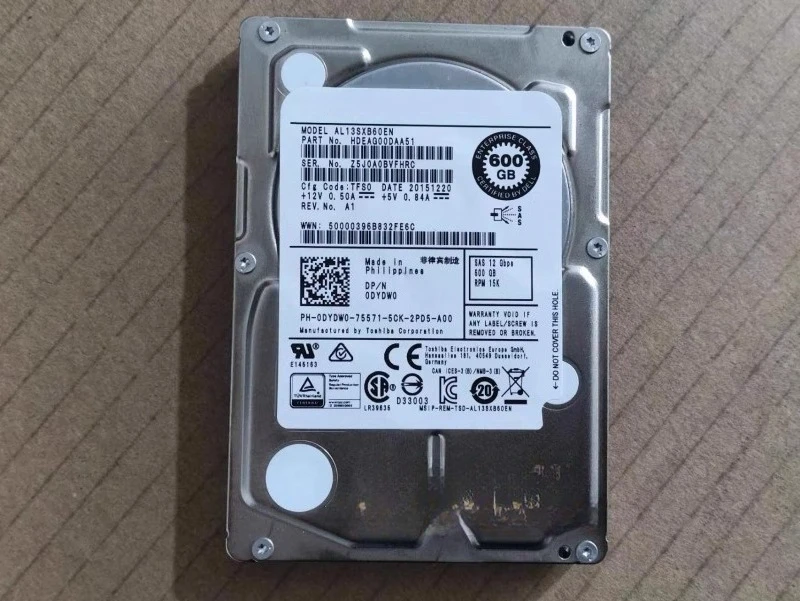 

For DELL DYDW0 1W7HC YGY9G WPJY900G Server 2.5 inch SAS hard drive 15K 12G Used