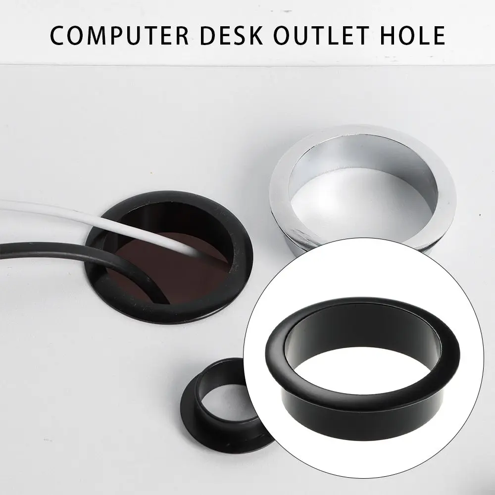 Practical Zinc Alloy Organizer Office Buckle Line Computer Grommet Line Box Desk Table Cable Fastener Wire Hole Cover