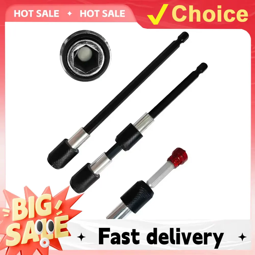 3PC Hexagonal Quick Release Self-locking Extension Rod Electric Drill Driver Quick Transfer Rod Screwdriver Extension Rod Tool #1