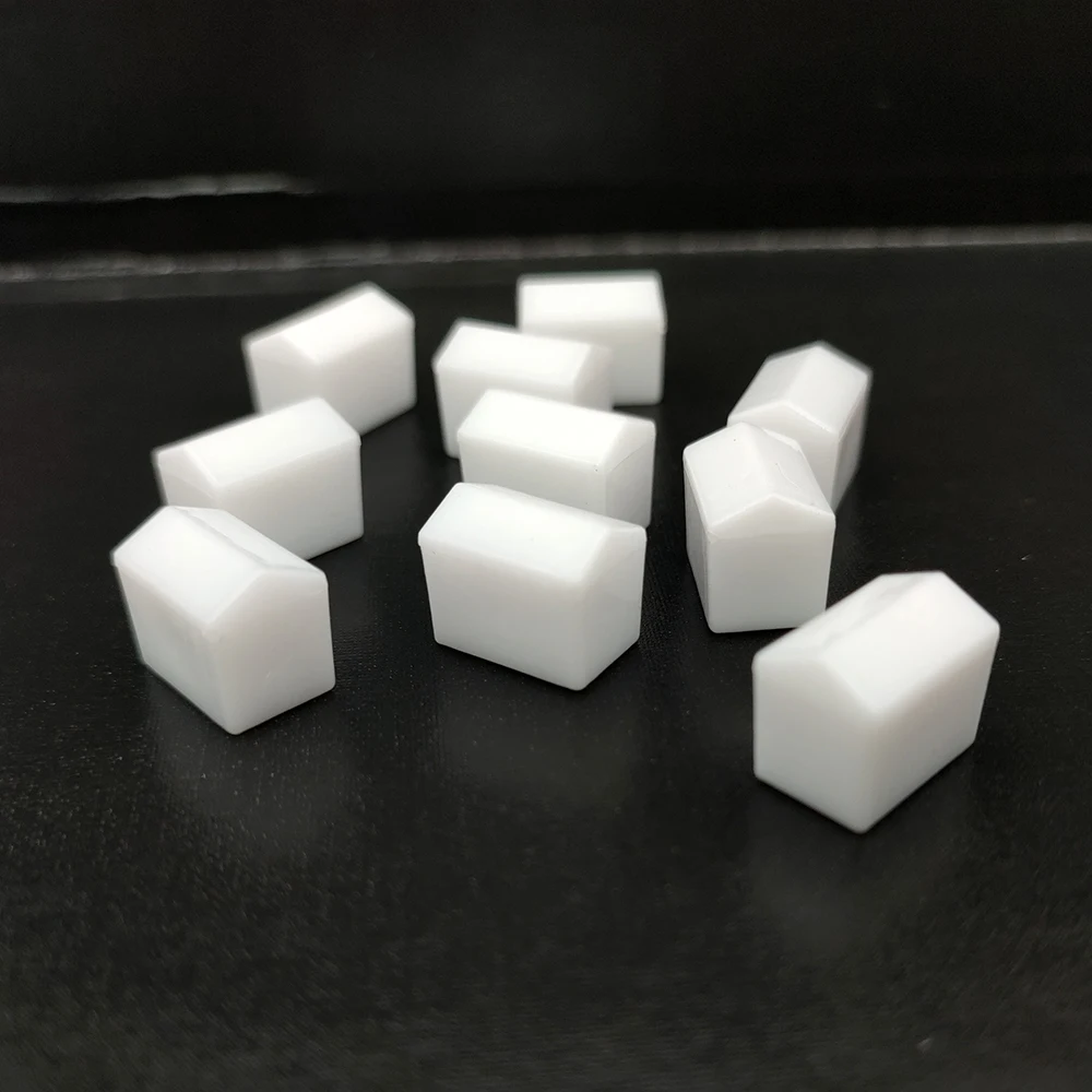 10PCS 14*10*12MM  White Plastics House Chess Pieces For Token Mark Board Game DIY Accessories