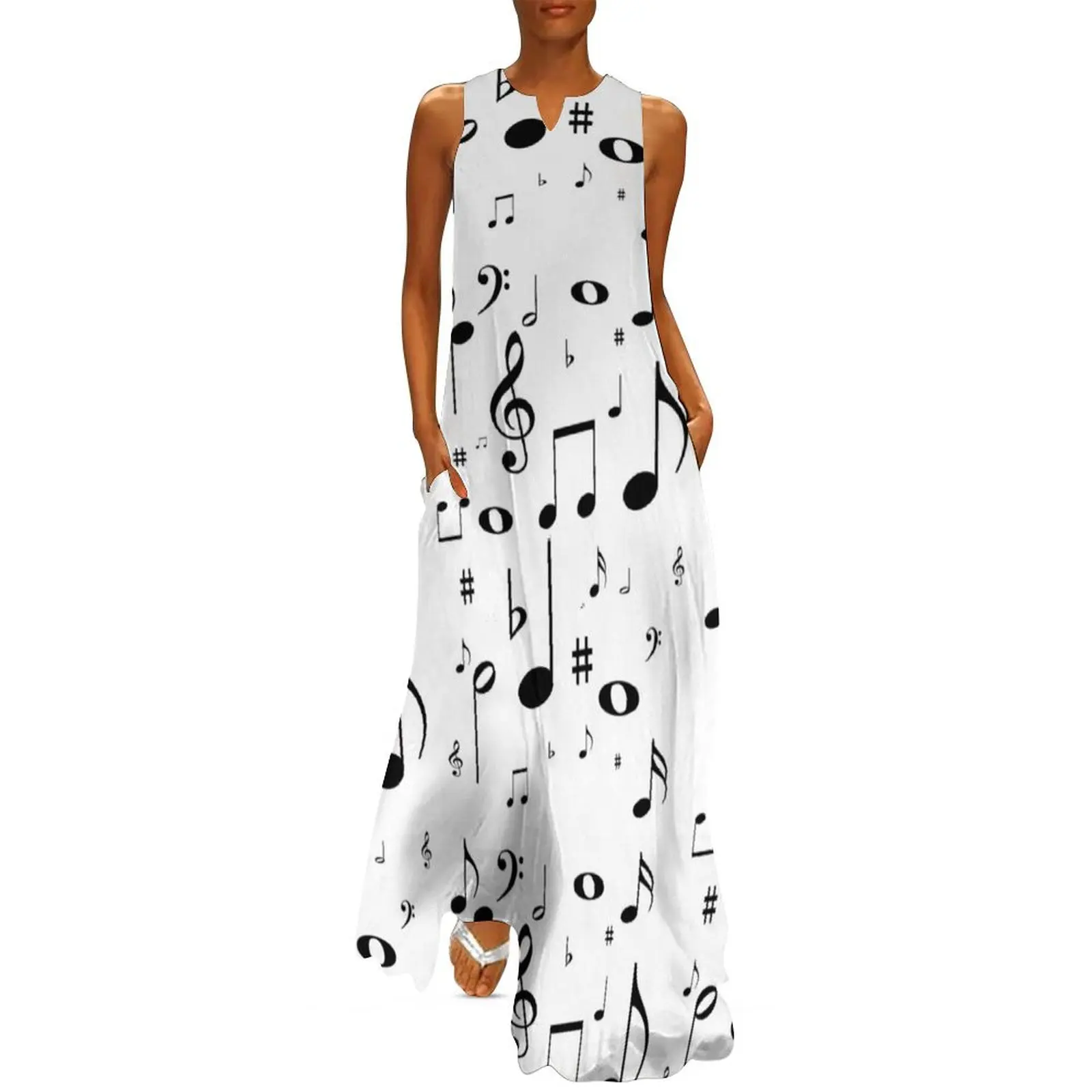 

Music notes black Long Dress Dresses Aesthetic clothing