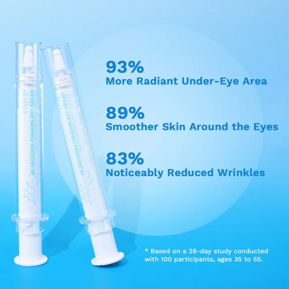 LIYALAN 60 Seconds Instant Lift Face Eye Cream Smooth Wrinkles Fine Lines Skin Firming Lighten Dark Circles Eye Bag Under Cream