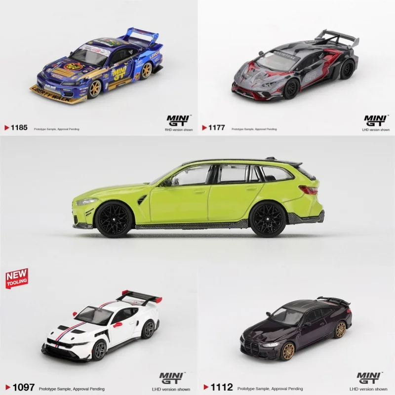 Mini GT 1:64 Huracán GT/M3 M Performance/Mustang/M4 LB-Super, Modelo de Auto Coleccionable de Aleación