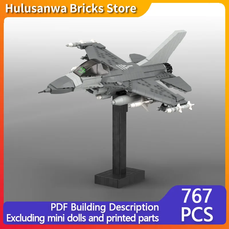 

F-16 Viper, современный военный истребитель, модель MOC, строительные кирпичи, военное оборудование, модульные подарки, праздничный сбор, детский игрушечный костюм
