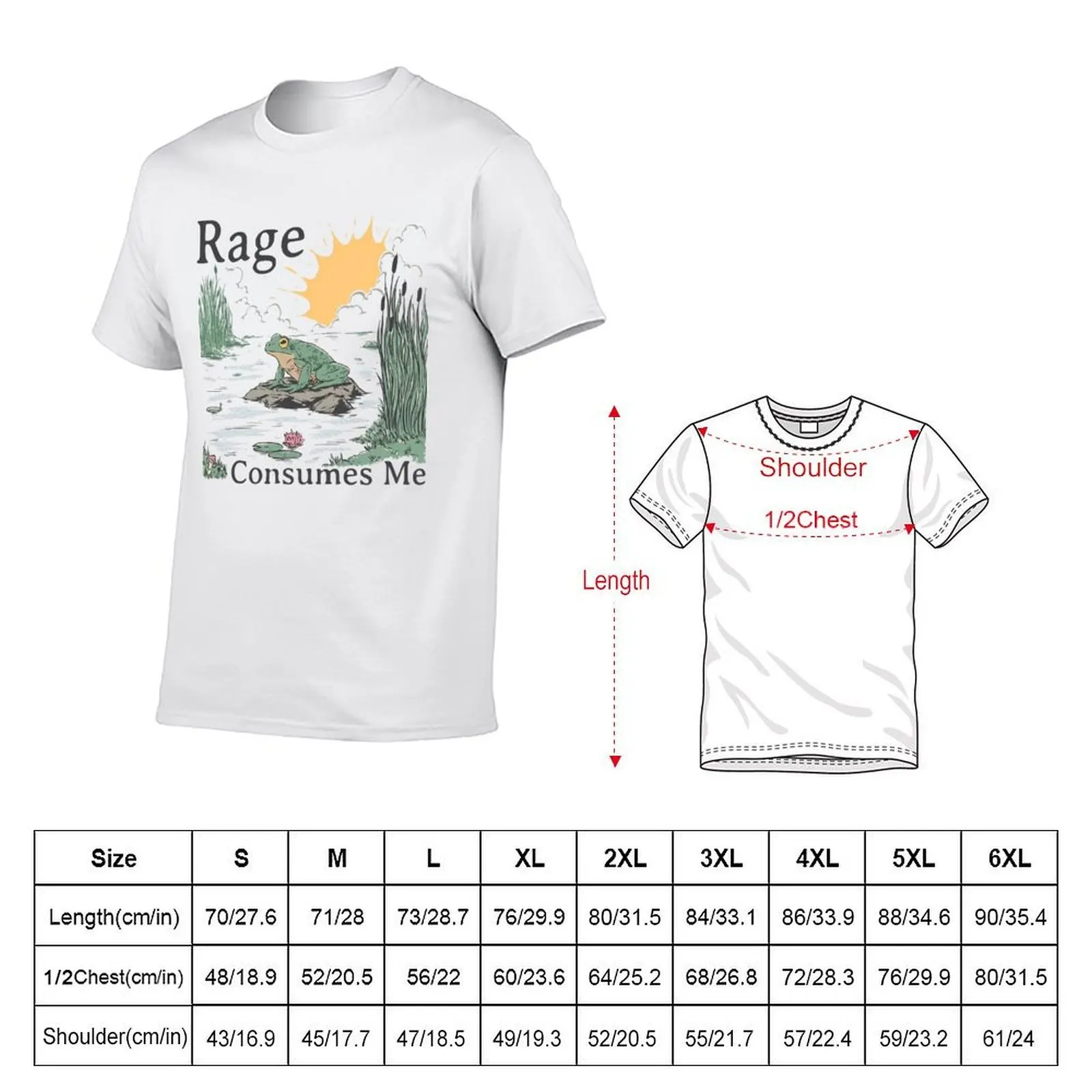 Rage Consumes Me, Frog Pond, Funny Frog Retro T-Shirt t shirts for man pack white t shirts designer T-Shirt