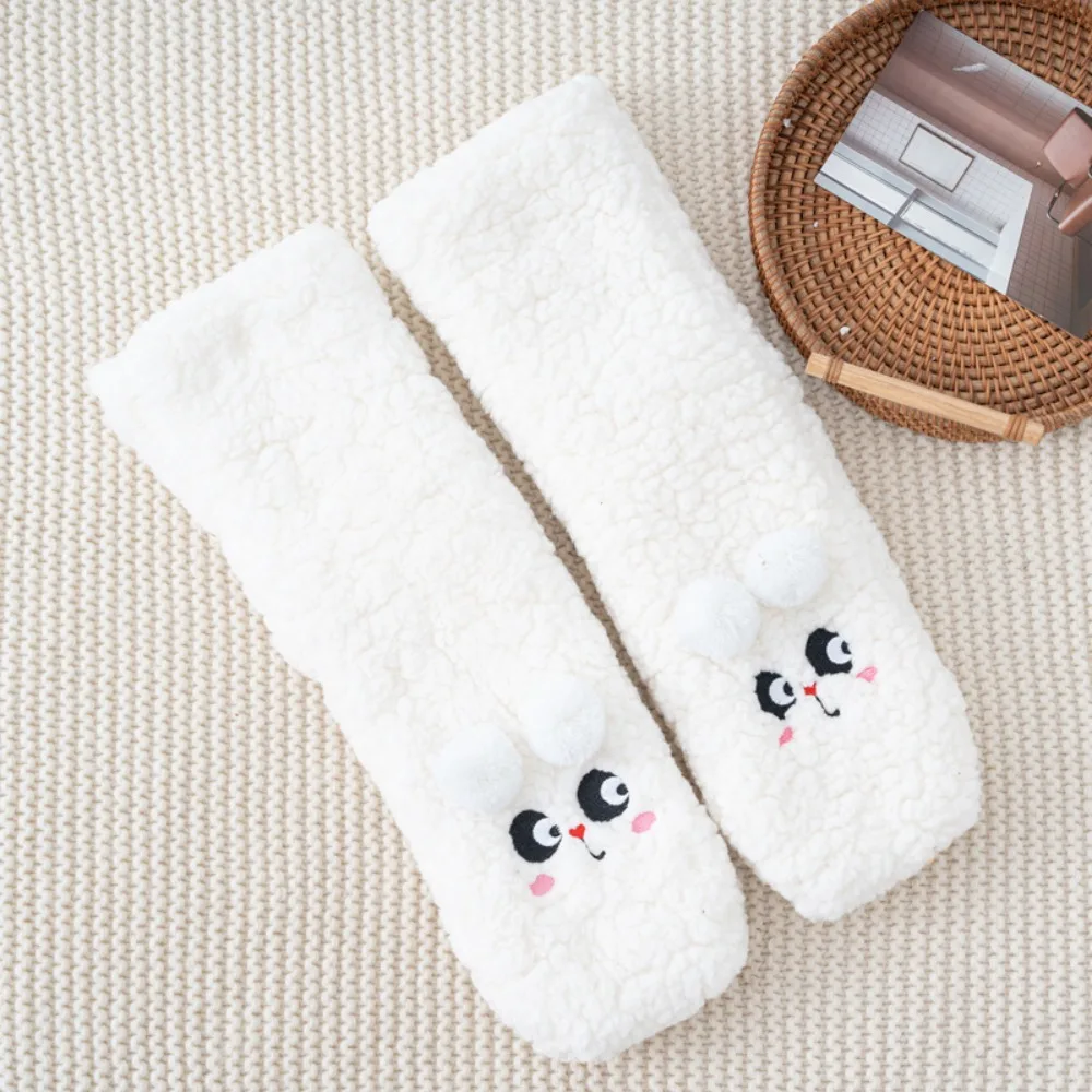 

New Bear Floor Socks Non-slip Thicken Fuzzy Socks Warm Soft Middle Tube Socks Home
