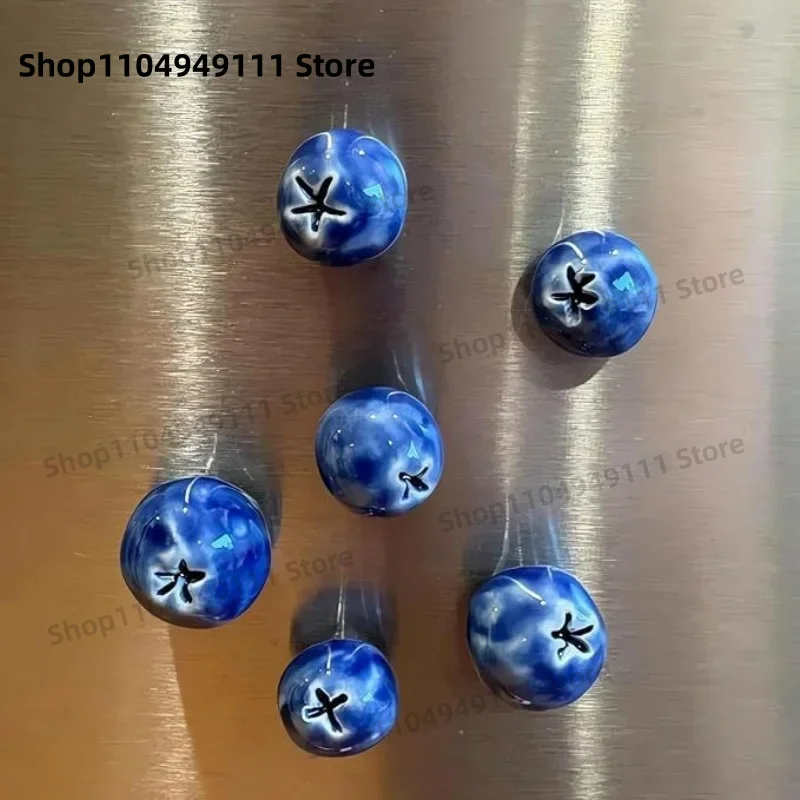 

3D Realistic Blueberry Fridge Magnet Strong Magnetic Fruit Kitchen Decor Cute Food Refrigerator Magnets Home Office Gift