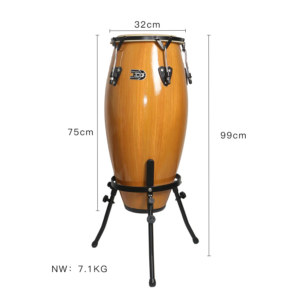 CFC2 Wood Color Musical Percussion Instrument Goat Skin Maple Congas Drum Set With Stand