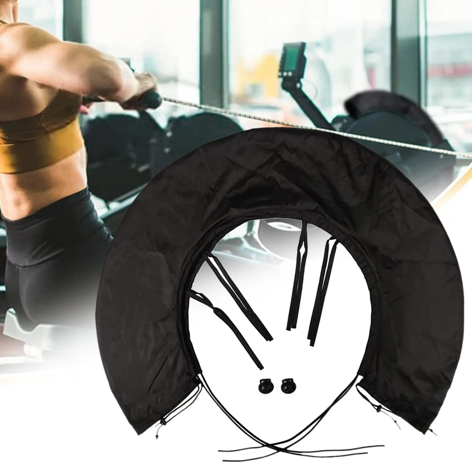 Rowing Machine Fan Bag Rower Fan Bag Dustproof Protective Cover Air Guide Cooling Cover for Gym Home Muscle Training Sports