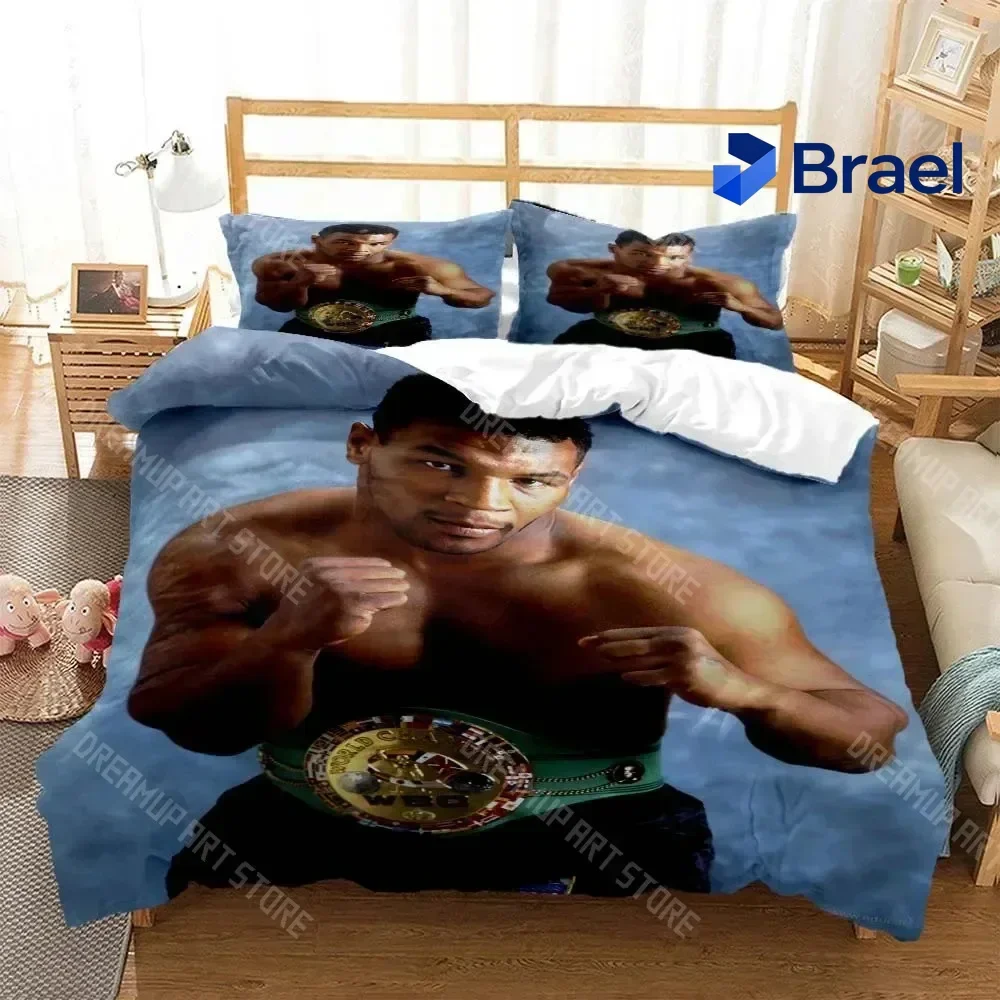 Exquisite 3D Print Mike Tyson Boxing Champion Bedding Set Boys Girls Twin Queen Size Duvet Cover Pillowcase Bed Kids Adult Home