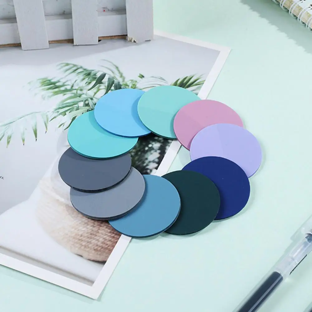 ملاحظات لاصقة شفافة مضادة للماء ، منصات ، الكتابة على نحو سلس ، تصميم دائري ، شفاف ، مكتب ، اللوازم المدرسية