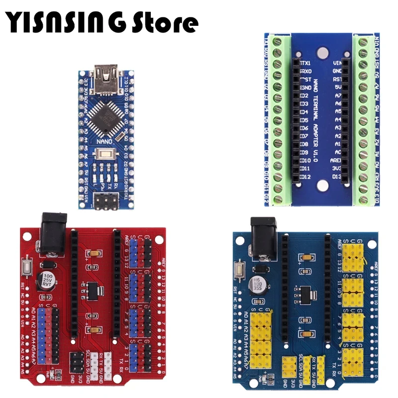 NANO IO Shield V3.0 3.0 Controller Terminal Adapter Expansion Board Simple Extension Plate For Arduino UNO AVR ATMEGA328P