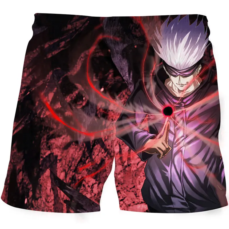 New Anime Jujutsu Kaisen 3D Printed Swimming Shorts Men Summer Beachwear Loose Swim Trunks Kpop Swimsuits Shorts