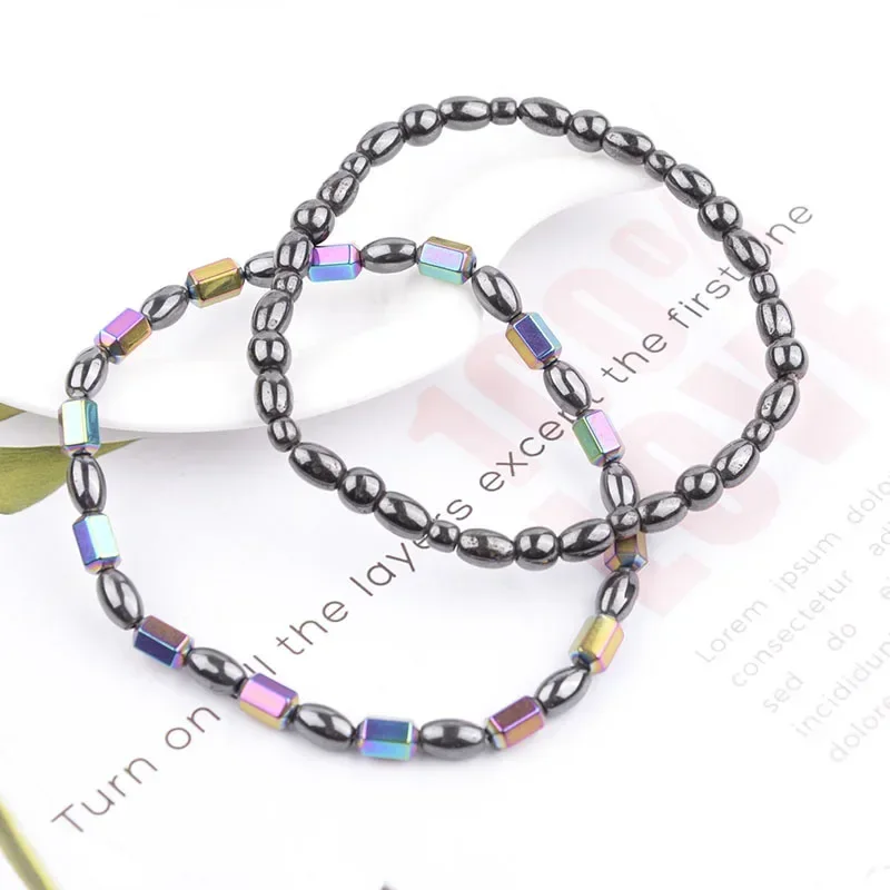 Black Gallstones Slimming Bracelet Stimulates Acupuncture Points for Arthritis Pain Relief Magnetic Weight Loss Wrist Bracelet