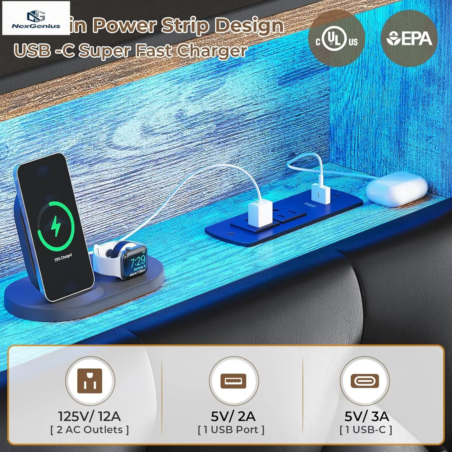 Full Bed Frame With…