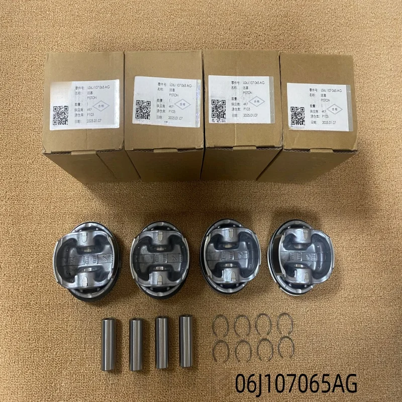4PCS EA888 06H107065BK 06H107065T 06H107099AE 06J107065AG Pistons for VW Passat Audi A3 A4 A5 1.8TFSI BZB CDAA 21mm +0.5MM Size