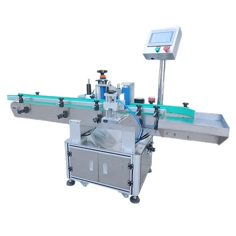 Automatic vertical positioning round bottle labeling machine wine bottle glass bottle taper bottle sticker