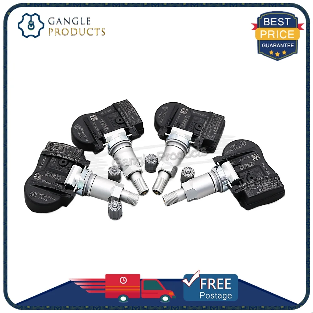 1/4szt FW931A159AB Czujnik TPMS do Peugeot 207 208 307 407 408 1007 2008 3008 Citroen C4 C5 C6 C8 System ciśnienia w oponach 433MHZ