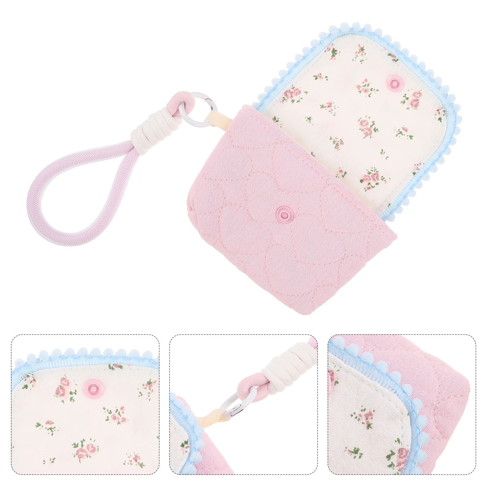 

Portable Camera Organizer Storage Bag Travel Accessories Digital Pouch Pink Cotton