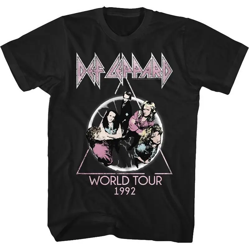 Def Leppard 1992, A Hard Rock Band, Offers An American Vintage Style, Casual Men's Pure Cotton Loose T-shirt
