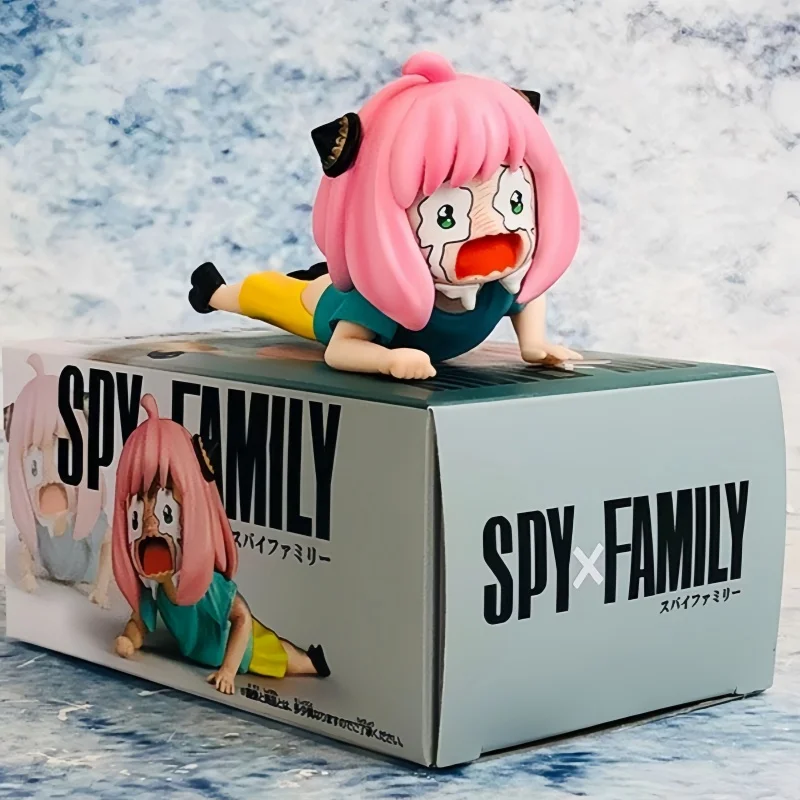 Anime Spy×family Falling And Crying Ania Foger Figurine 6cm Pvc Model Action Cartoon Manga Figures Toy For Model Christmas Gifts