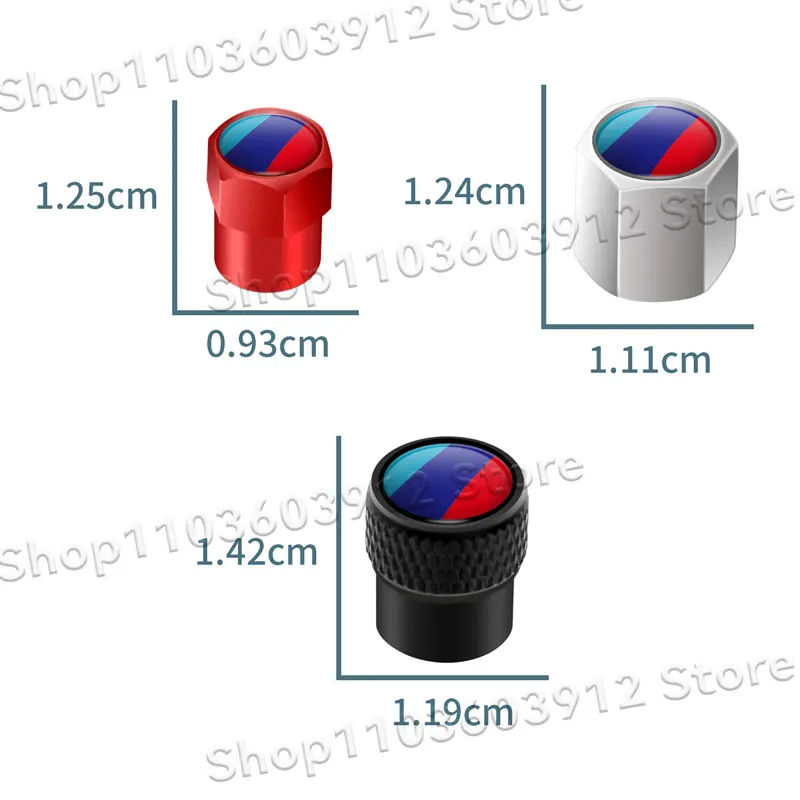 4pcs Metal Alloy Car Wheel Tire Valve Caps Tyre Rim Stem Covers Airdust Waterproof For X1 X3 X5 X7 F10 F11 F20 F30 F34 G20