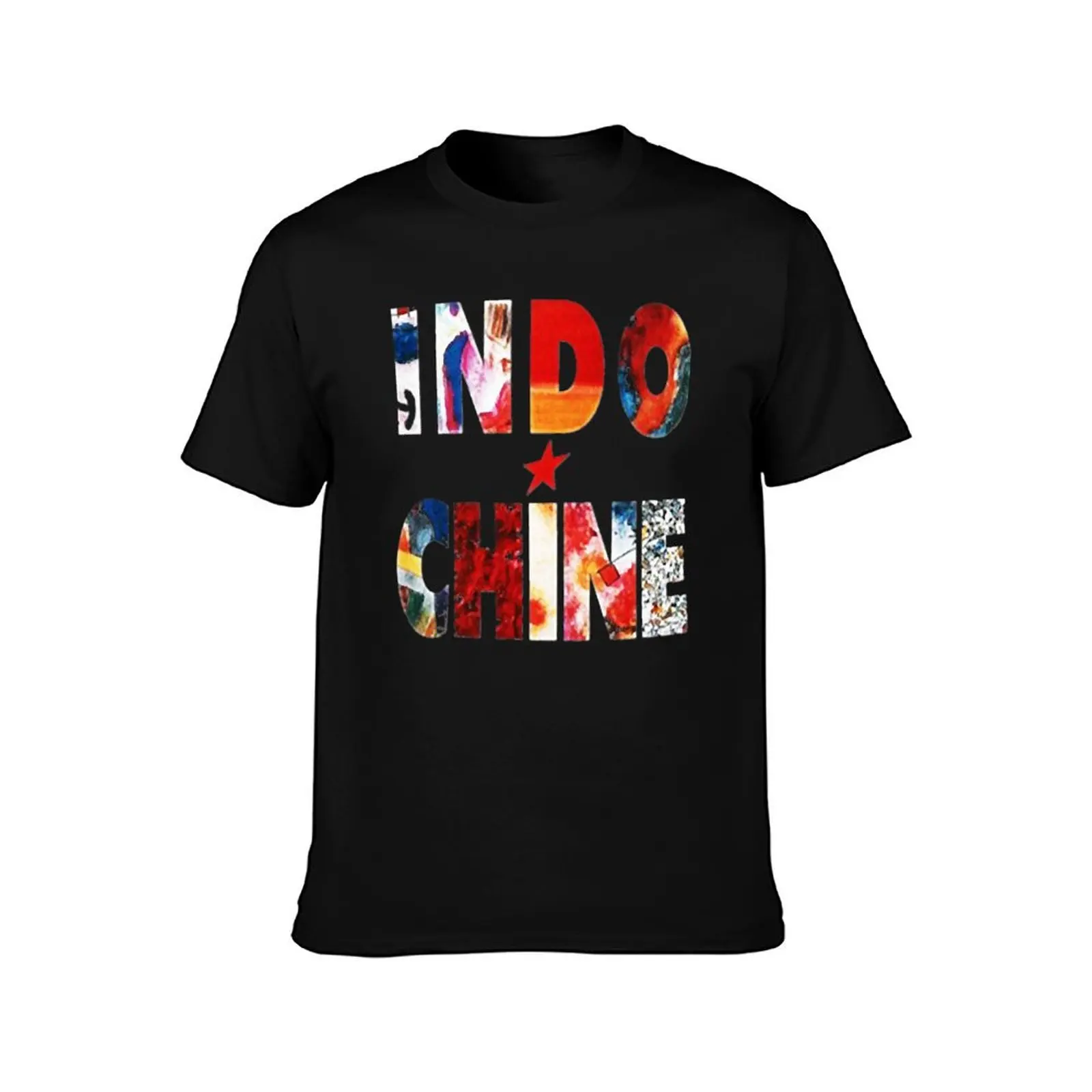 Indochine - Logo T-Shirt Summer Casual Cotton Tee Oversized Streetwear Tops Vintage Graphic Print Loose Fit Short Sleeve