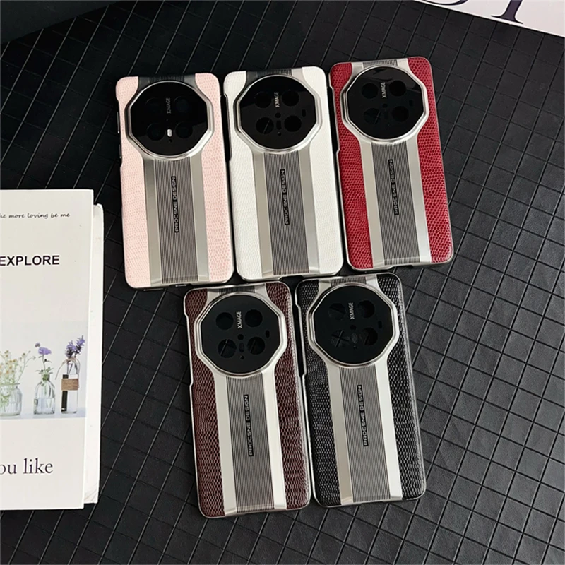 

Чехол для Honor Magic 7 Pro 6 6Pro 5G, роскошный модный текстурированный трек, жесткая задняя крышка с гальваническим покрытием, противоударный бампер