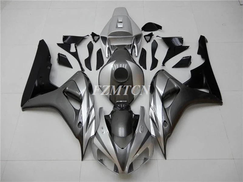 4Gifts New ABS Motorcycle Whole Fairings Kit Fit For HONDA CBR1000RR 2006 2007 06 07 Bodywork Set Custom Silver Grey Black