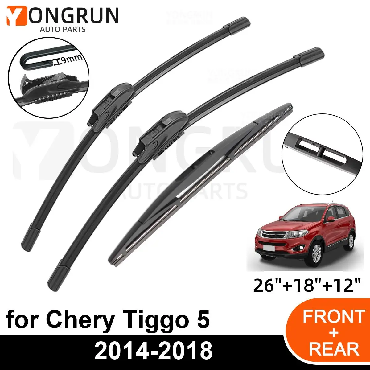 

Щетка стеклоочистителя для автомобиля Chery Tiggo 5 2014-2018, 3 шт.