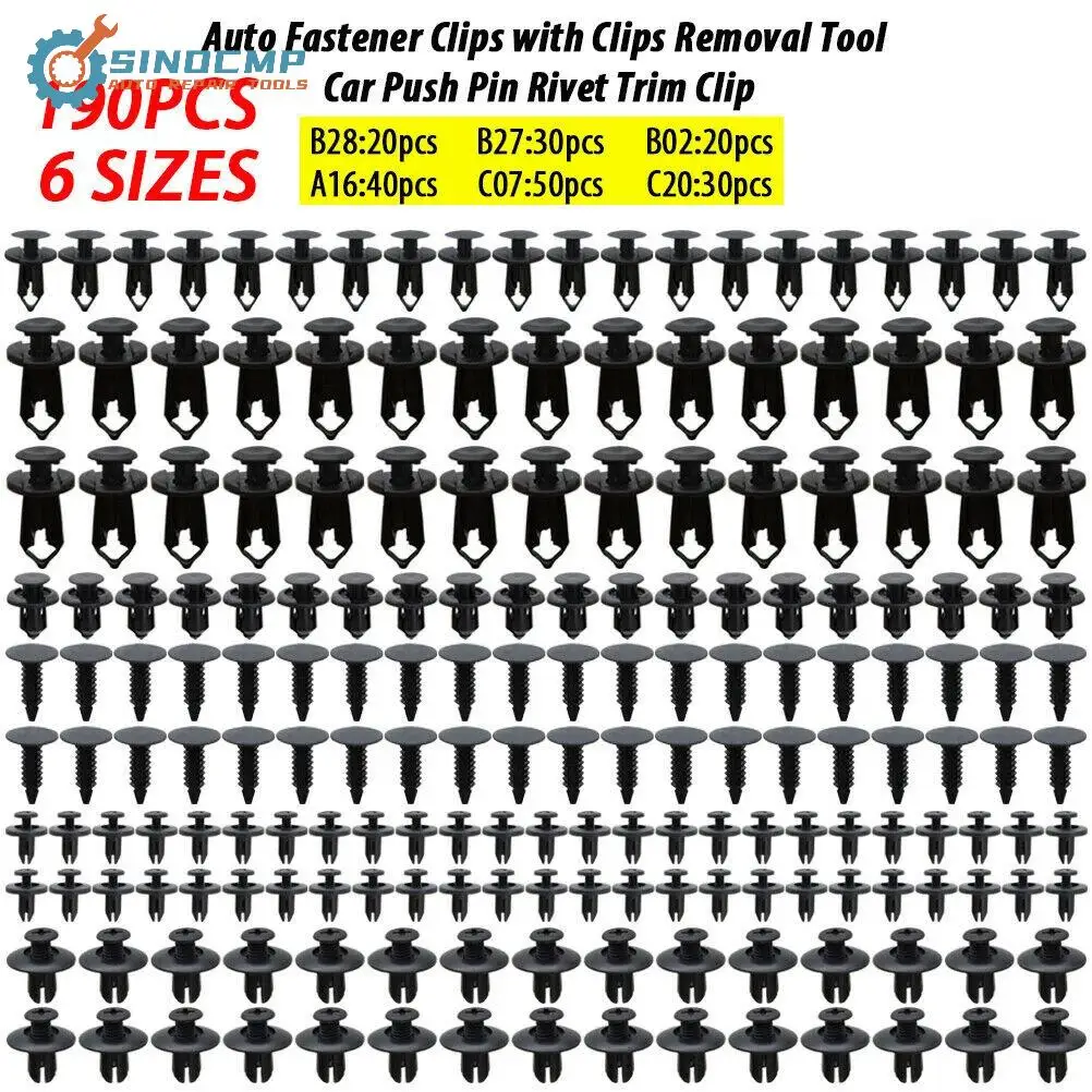 190Pcs 6 Size Unive…