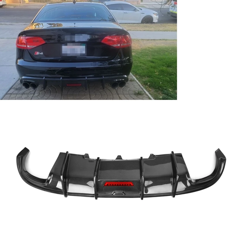 

KB Style Carbon Fiber Car Bumpers Double Side Double Exit Diffuser Is Applicable for Audi A4L A4 B8 S4 2009-2012