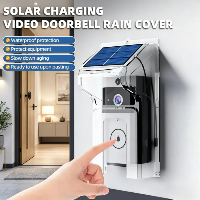 2026 Wireless Smart Doorbell Solar Charge Cover Waterproof WiFi Security Camera Video Intercom Digital Peephole Ring Door Bell view 2