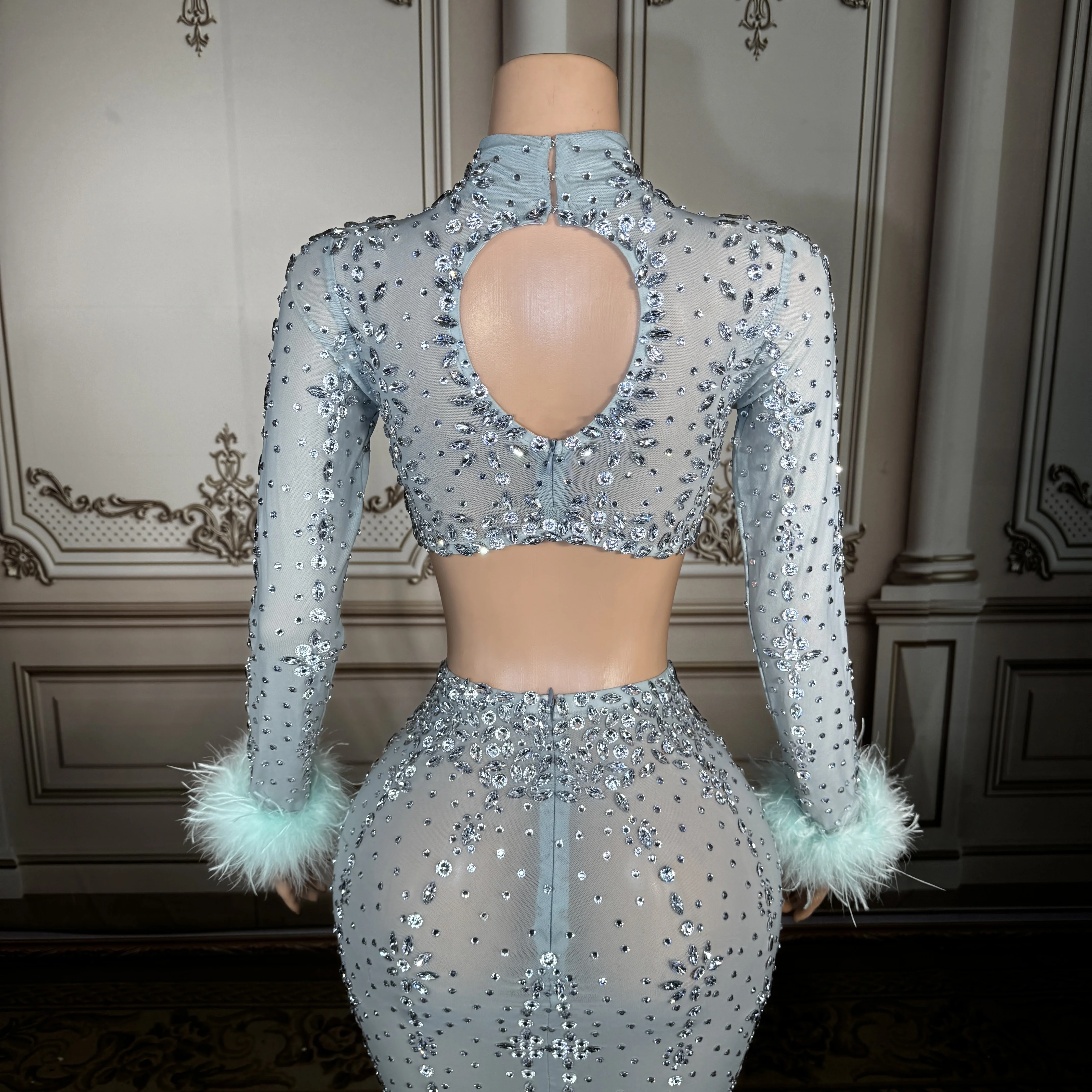 Vestido de duas peças, de alta - Formal Wear Gowns For Women avaliação e preço