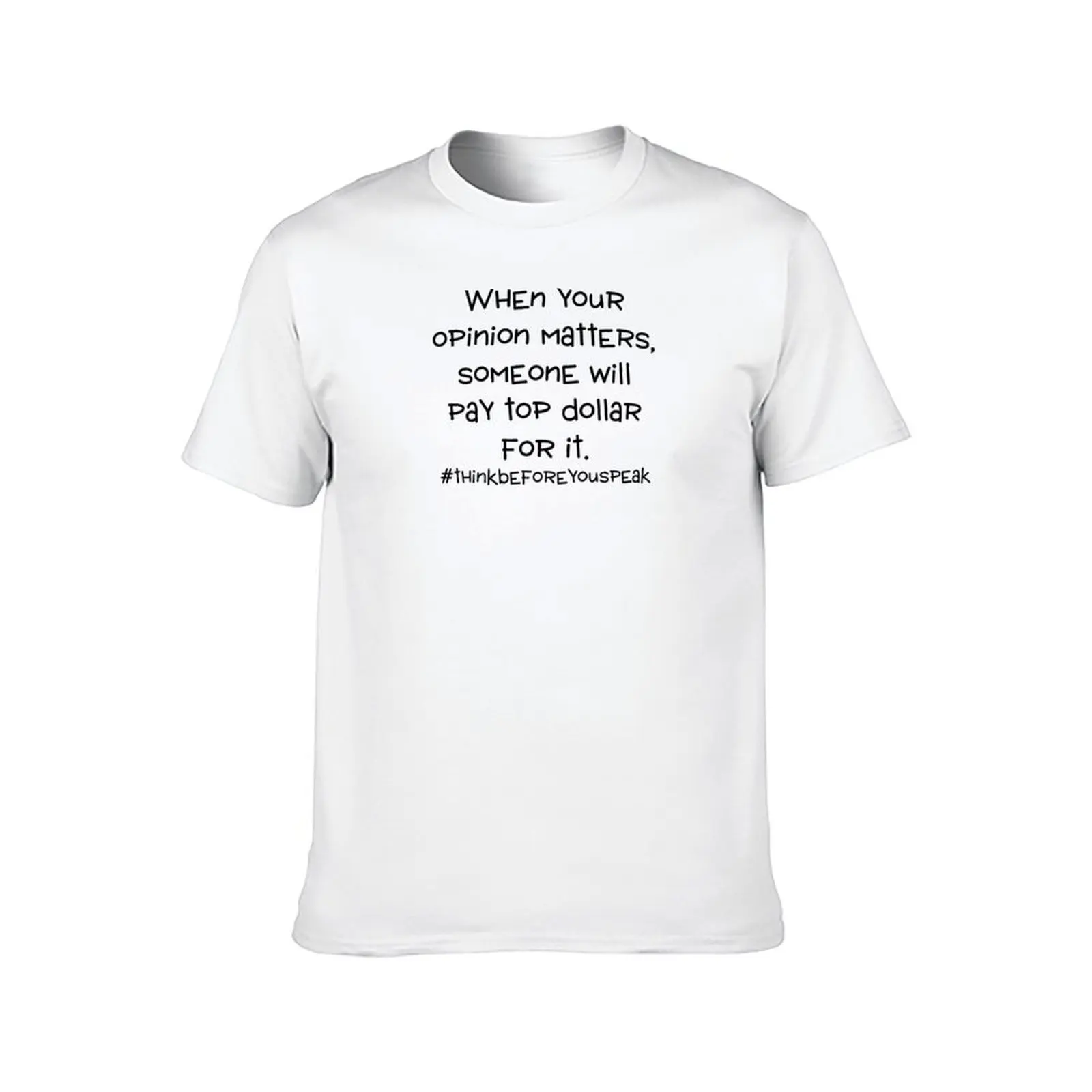 تي شيرت Model Me VIP Think Before You Speak Collection تي شيرت برسوم جرافيك للرجال