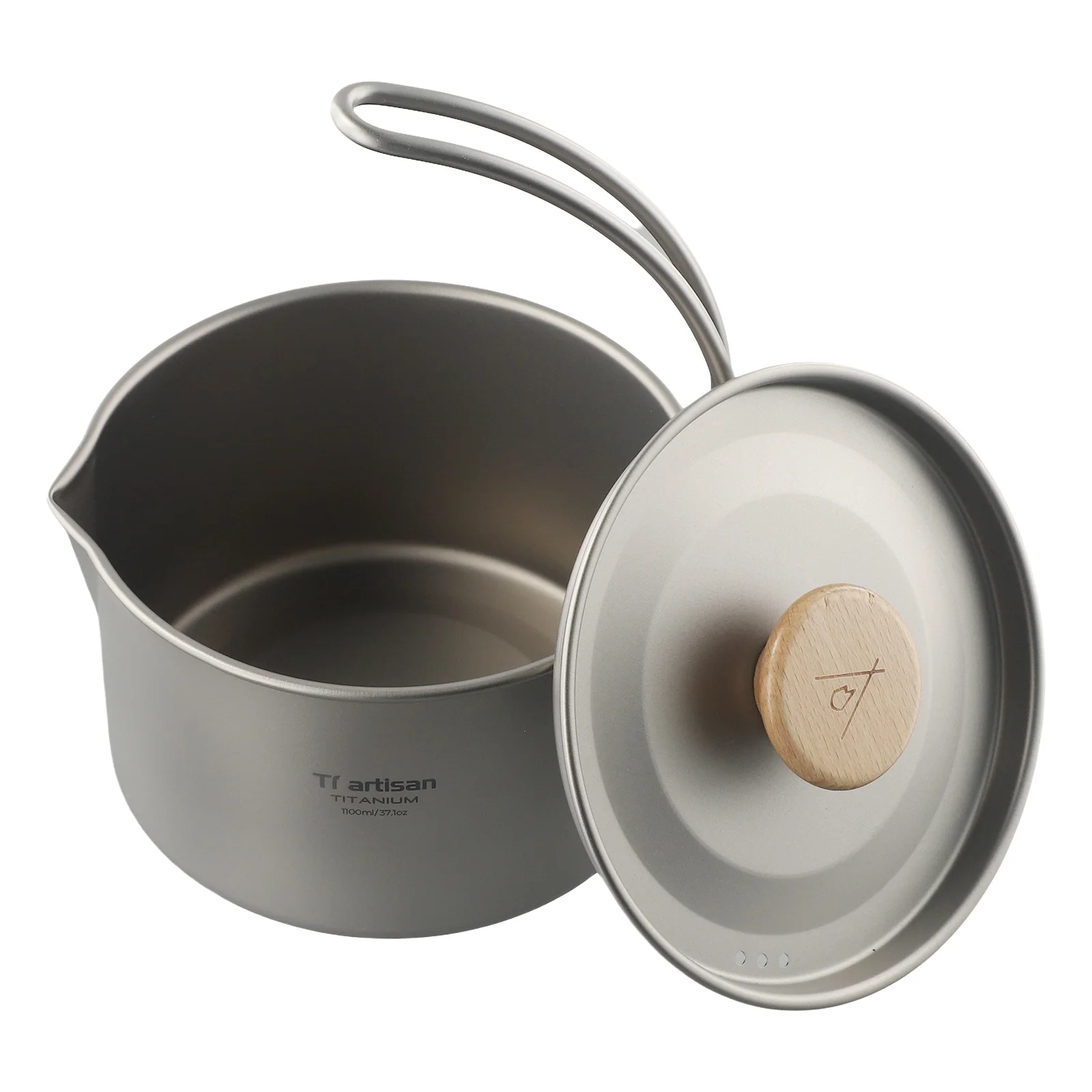 

Storage Sack Hanging Pot 1100ml Picnic Cookware Camping Pot For Camping Hiking With Detachable Handle Anti Corrosive
