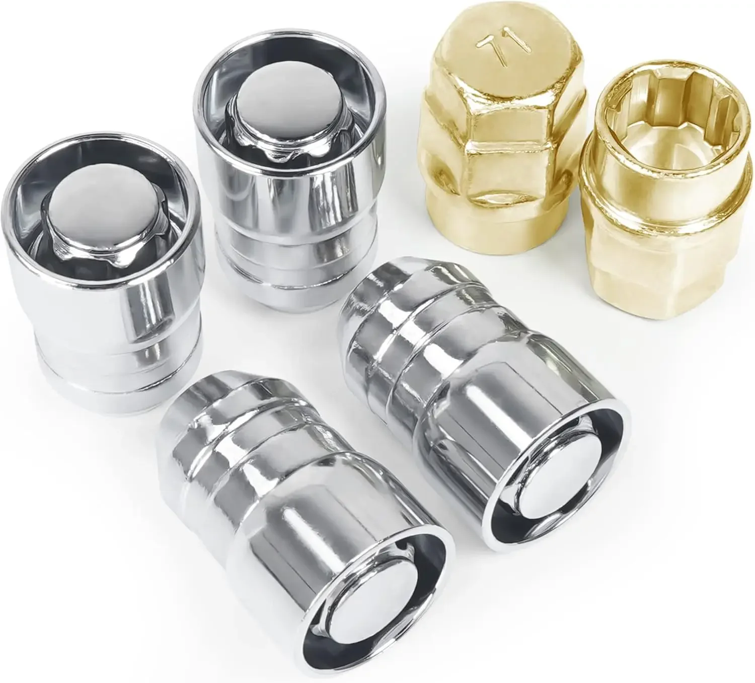 

MIKKUPPA M12x1.5 Wheel Lock Nuts Chrome Plated Taper Seat Wheel Tyre Lock Nut Set for Ford/Toyota/Honda/Chevy - Set of 6