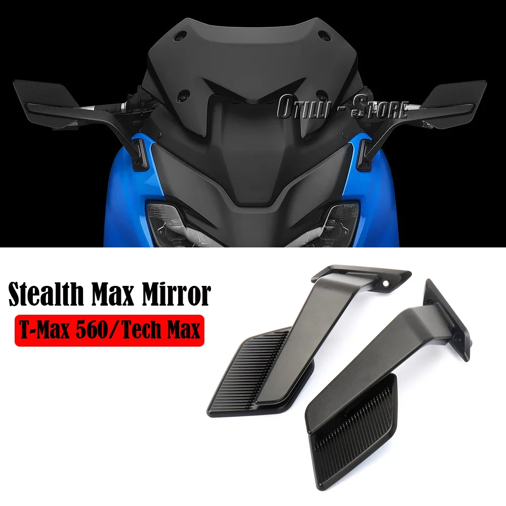 For Yamaha T-MAX 560 T-Max560 Tech Max 2022 2023 2024 Stealth Max Mirrors Sports Winglets Mirror Kits Adjustable Wing Mirrors