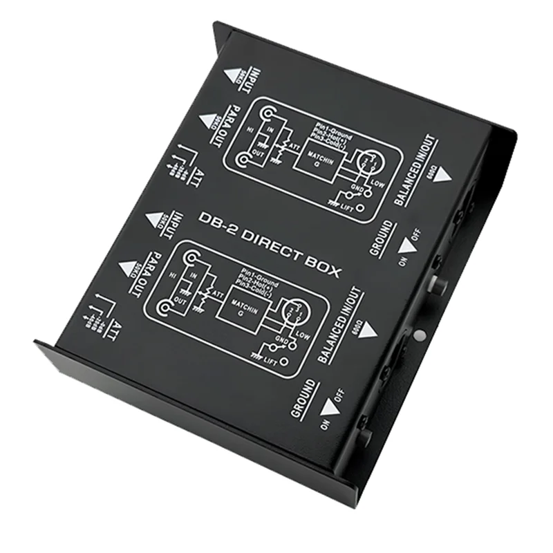 B03B-Possive DI Box 2 Channel Audio Possive DI Box Direct Box Guitar Bass Active Audio Converter