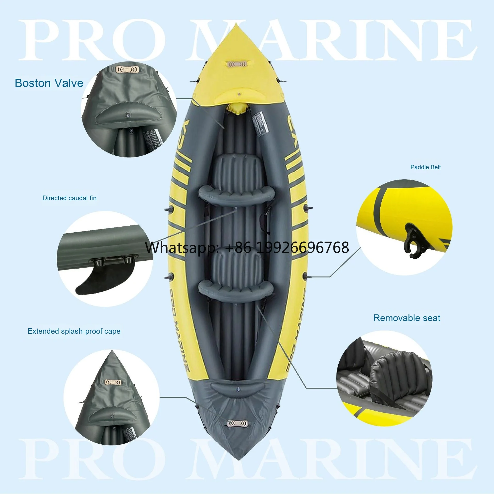 

All-Purpose 12ft Inflatable Speedboat Hovercraft for Cross-Border Fishing Kayak Canoe 1 Year Warranty PVC Hull Material Manufact