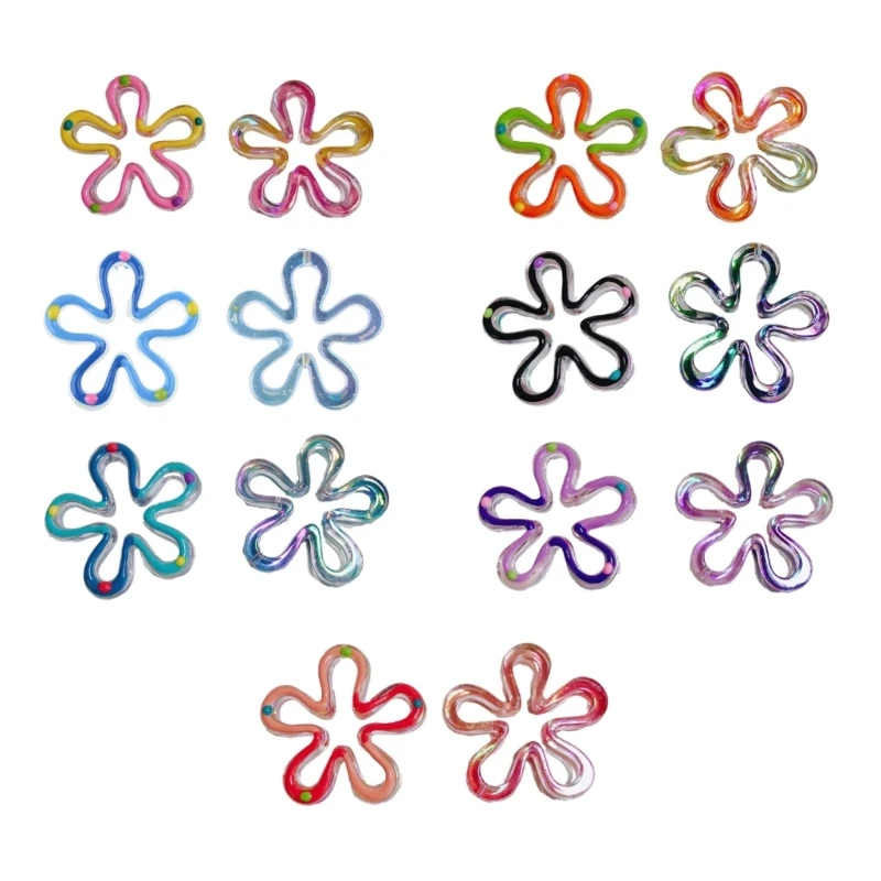 New Mini Acrylic Flower Charm Pendant Loose Beads Flower Charm Jewelry Making Accessories DIY Craft Wedding Party Decoration