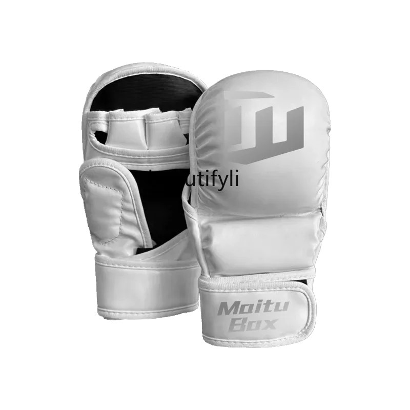 

lt Boxing gloves students half finger breathable thickened finger training hand guard training